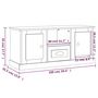 Voir la diapositive 6 : VIDAXL Meuble TV sonoma gris 100x35,5x45 cm bois d'ingenierie