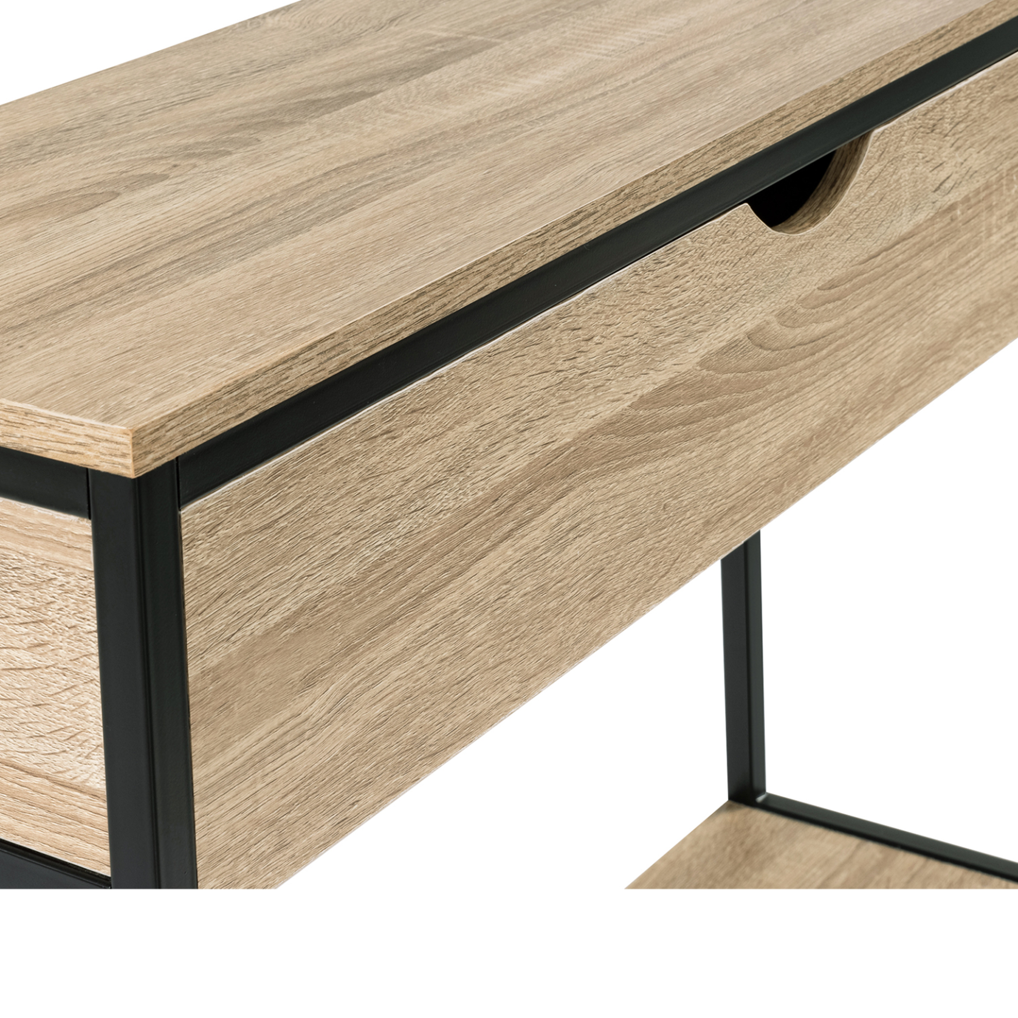 Voir la diapositive 6 : ID MARKET Console 1 tiroir detroit 1 étagère design industriel
