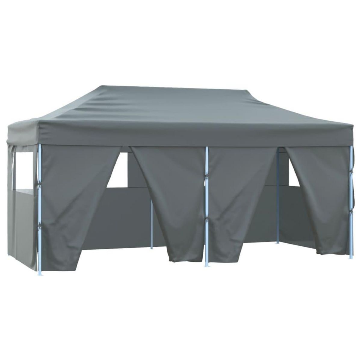 VIDAXL Tente de reception pliable avec 4 parois 3x6 m Acier Anthracite