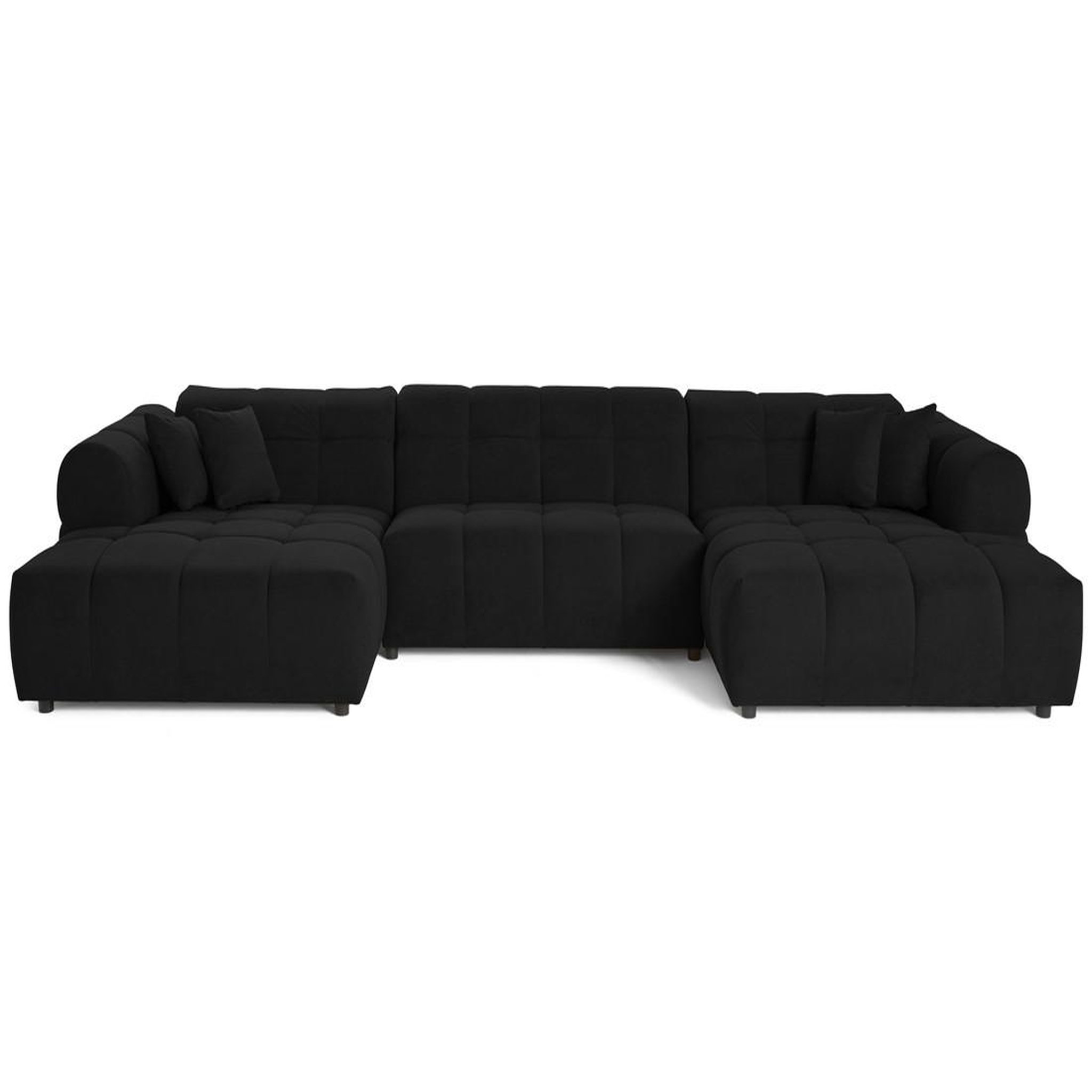 Voir la diapositive 1 : LISA DESIGN Ray - canapé panoramique en u 7 places en tissu texturé