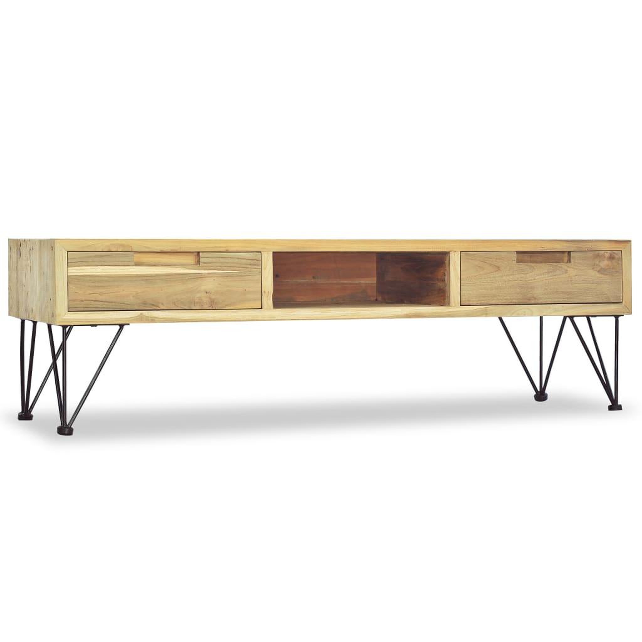 Voir la diapositive 4 : VIDAXL Meuble tv 120x35x35 cm teck massif