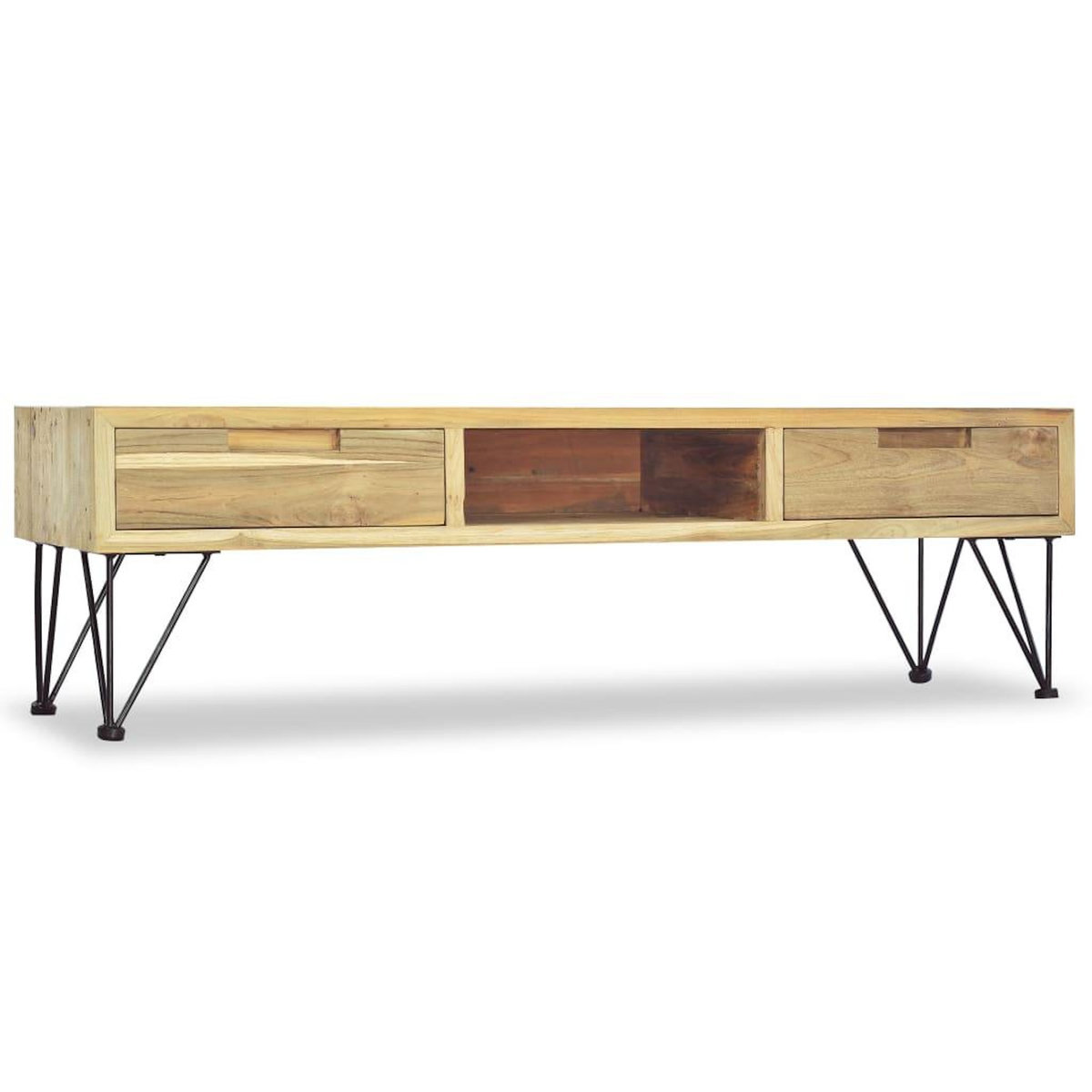 VIDAXL Meuble TV 120x35x35 cm Teck massif