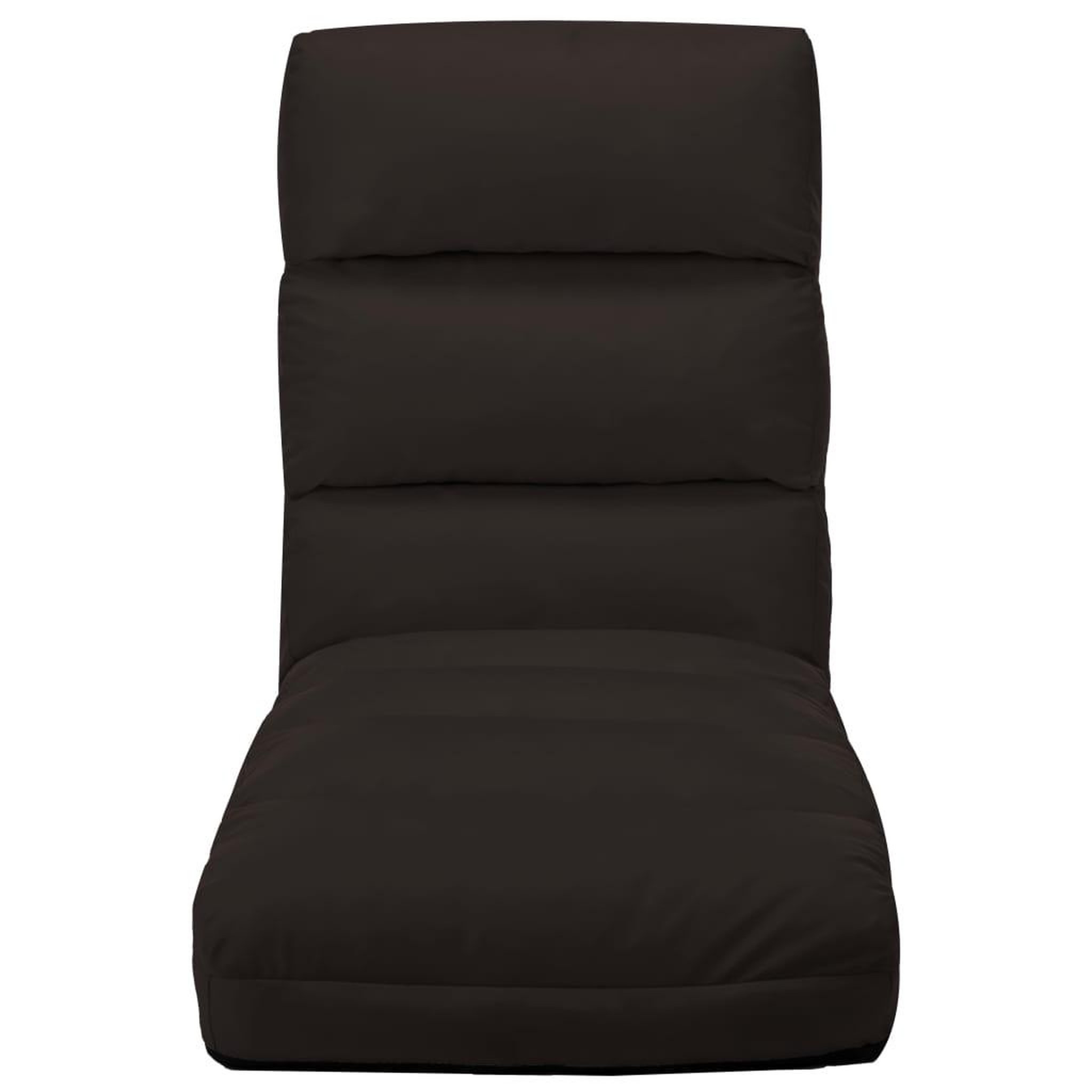 Voir la diapositive 2 : VIDAXL Chaise pliable de sol Marron Similicuir