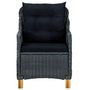 Voir la diapositive 5 : VIDAXL Mobilier a dîner 9 pcs avec coussins Resine tressee Gris fonce