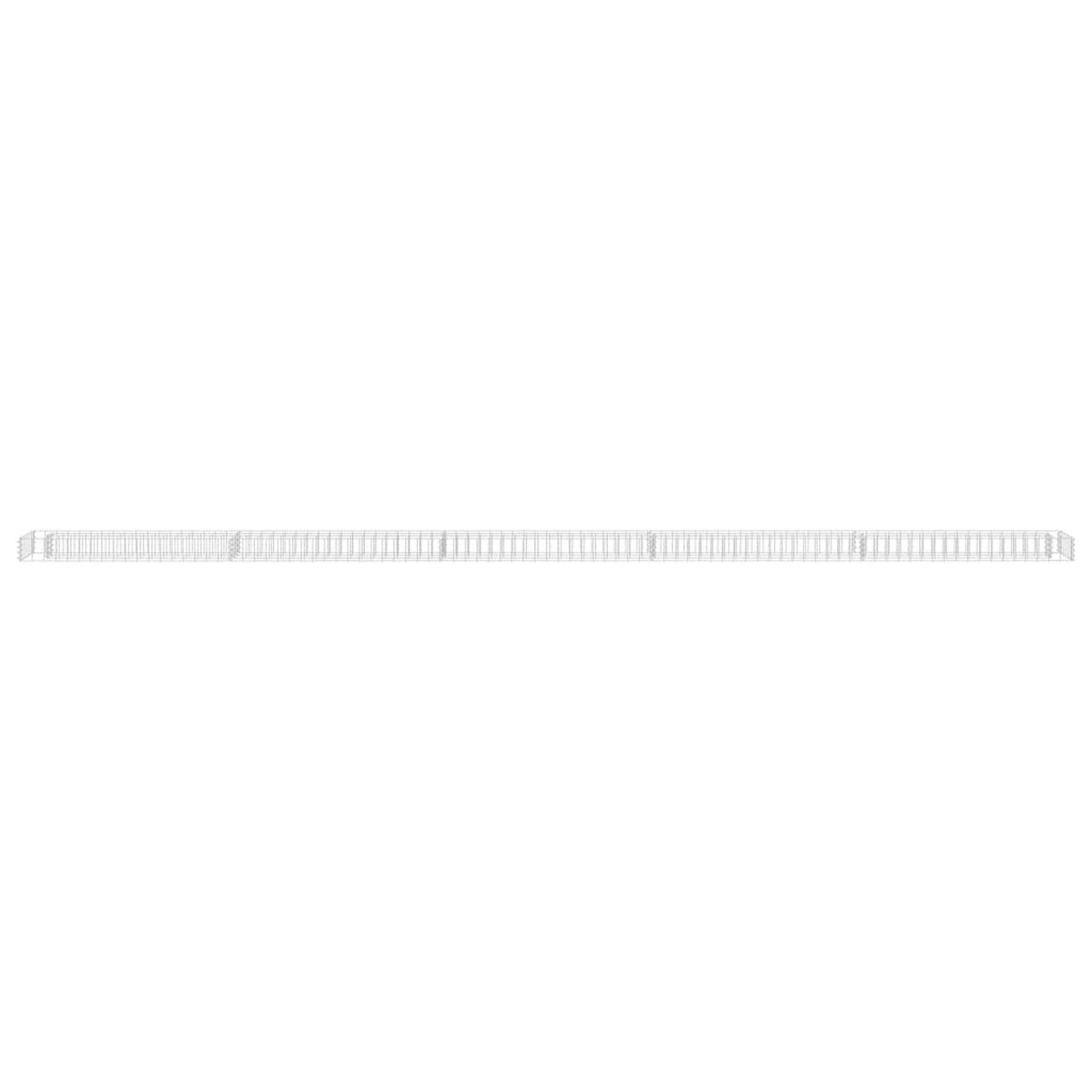 Voir la diapositive 3 : VIDAXL Lit sureleve a gabion Acier galvanise 450x30x10 cm