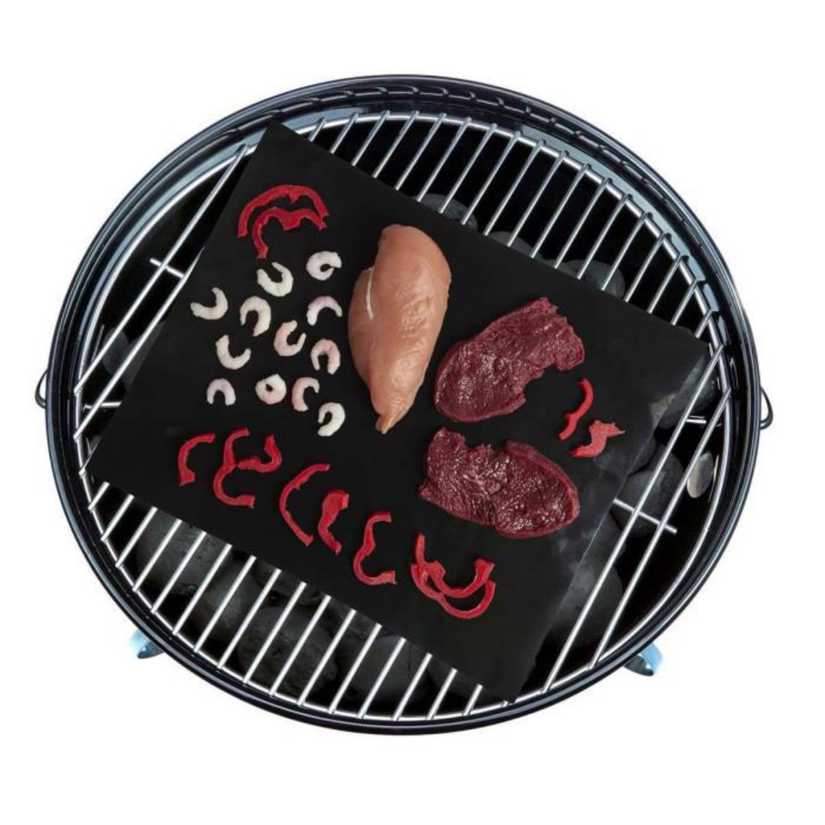 Paris Prix Lot de 2 Feuilles de Cuisson  Barbecue  40cm Noir