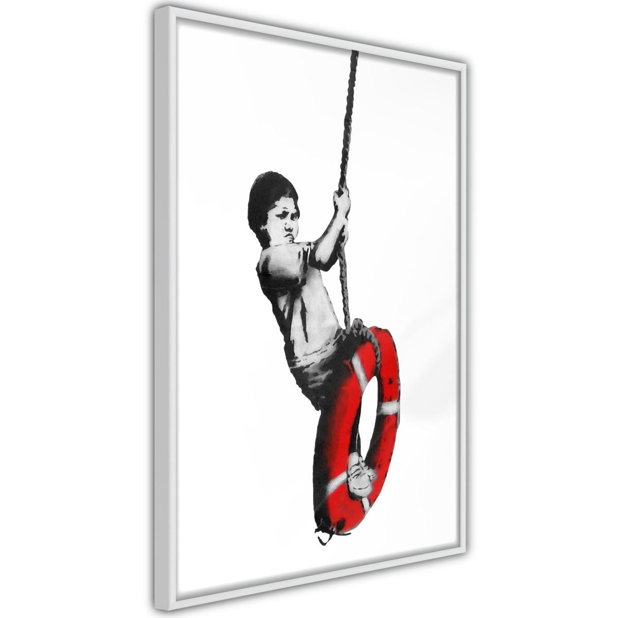 Paris Prix Affiche murale encadrée  banksy swinger