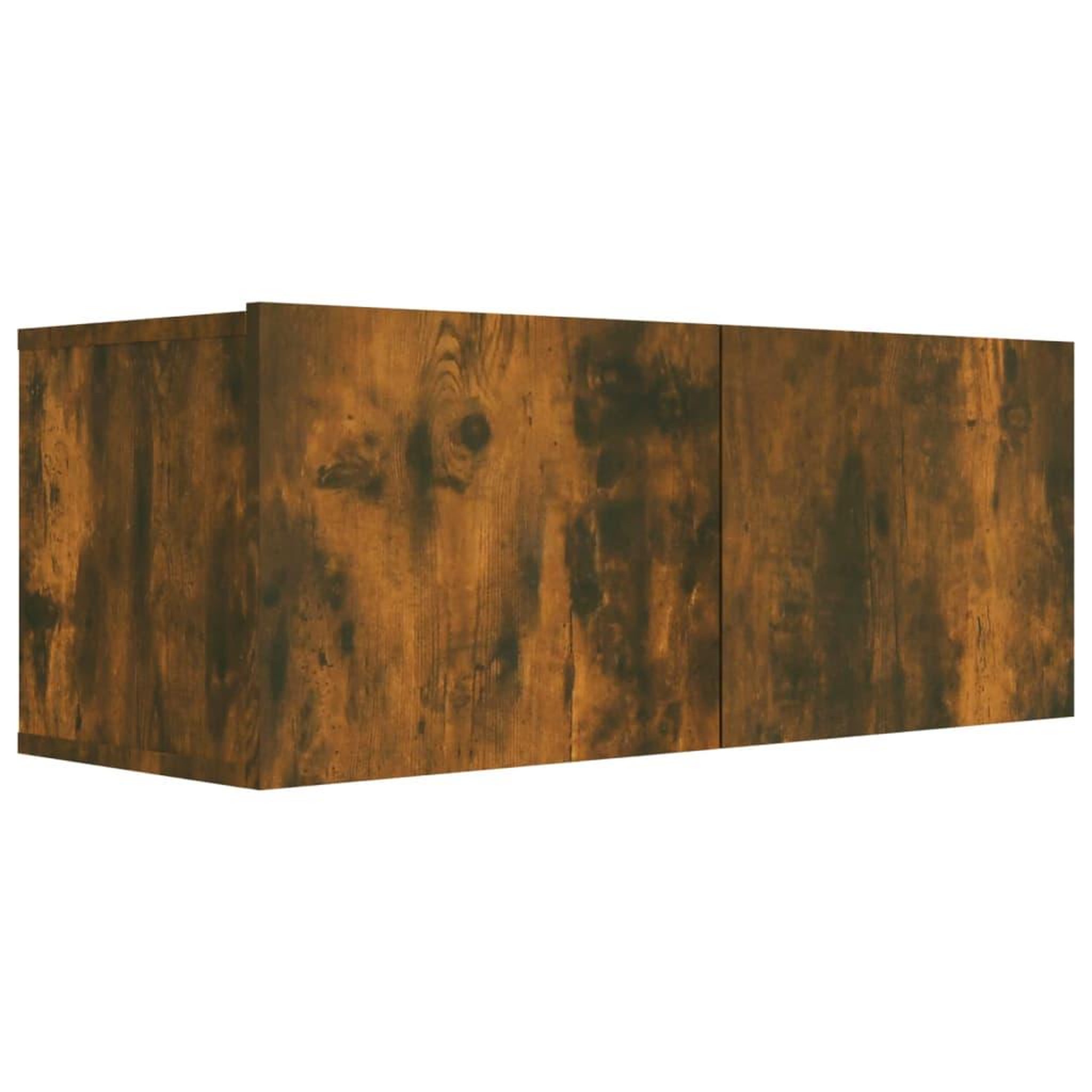 Voir la diapositive 2 : VIDAXL Meuble TV chene fume 80x30x30 cm bois d'ingenierie