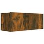 Voir la diapositive 2 : VIDAXL Meuble TV chene fume 80x30x30 cm bois d'ingenierie