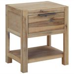 VIDAXL Table de chevet avec tiroir 40x30x48 cm Bois d'acacia solide