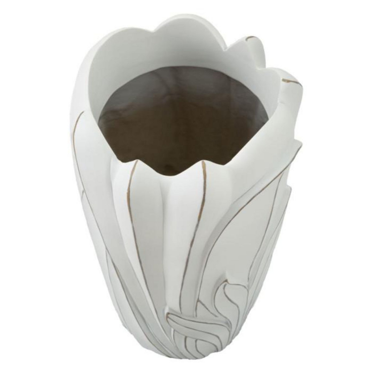 Paris Prix Vase Déco en Résine  Gardy  48cm Blanc