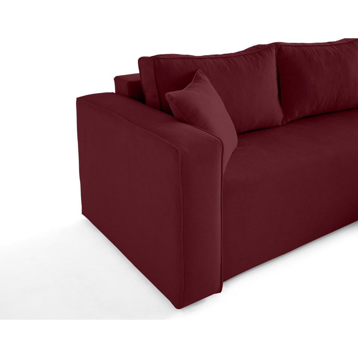 BEST MOBILIER Topaze - canapé d'angle déhoussable réversible 4 places en tissu