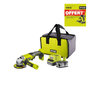 Voir la diapositive 1 : Ryobi Meuleuse d'angle RYOBI 18V One+ R18AG-140S - Batterie Lithium-ion 4.0 Ah - Chargeur