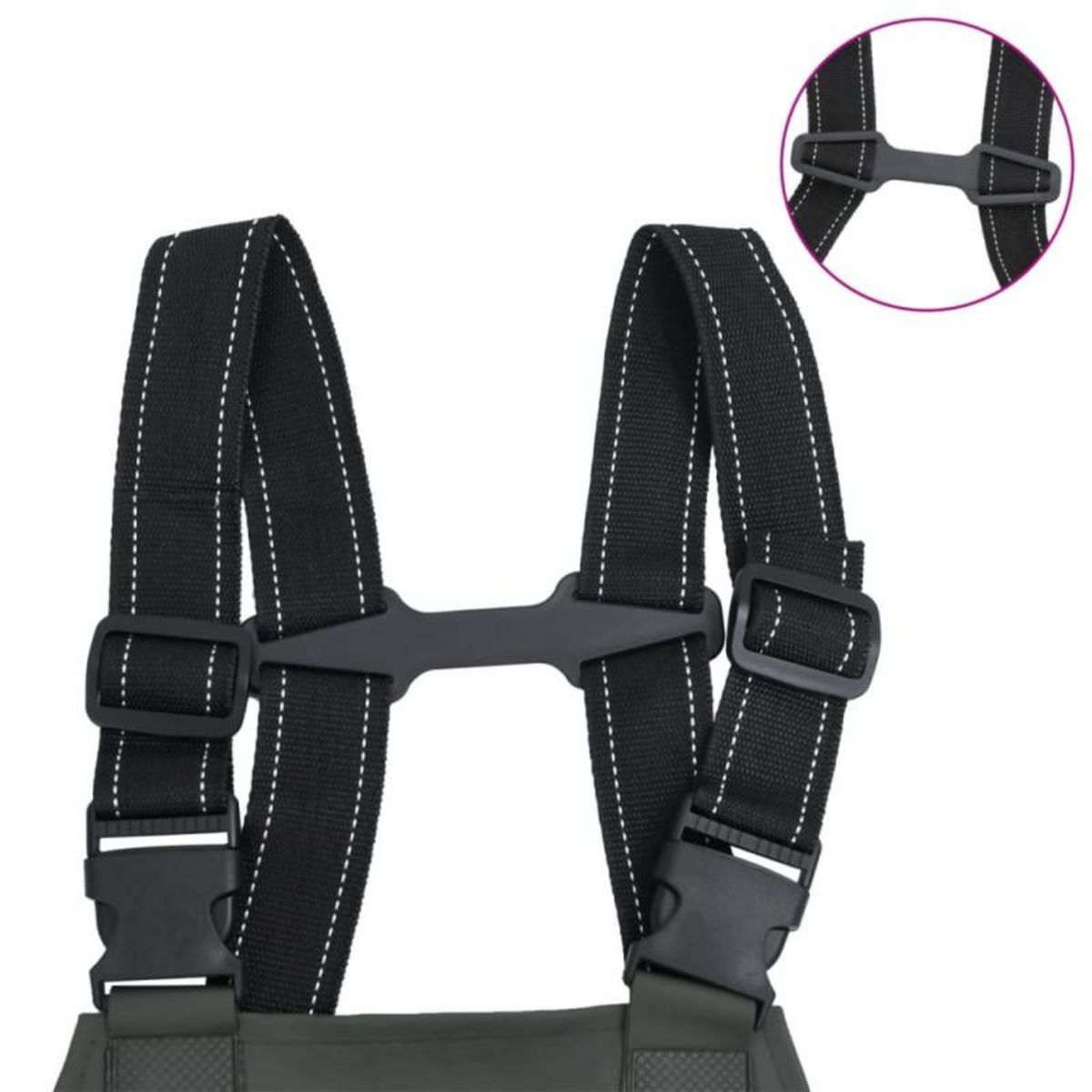 VIDAXL Cuissardes avec bottes vert foncé taille 38