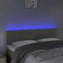 Voir la diapositive 3 : VIDAXL Tete de lit a LED Gris clair 144x5x78/88 cm Velours