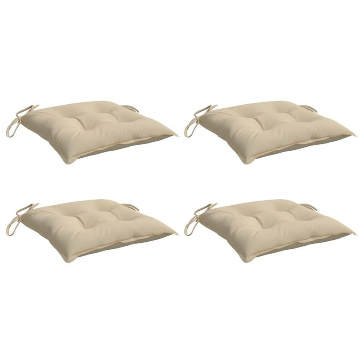 VIDAXL Coussins de palette lot de 4 beige 50x50x7 cm tissu oxford