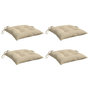 Voir la diapositive 3 : VIDAXL Coussins de palette lot de 4 beige 50x50x7 cm tissu oxford