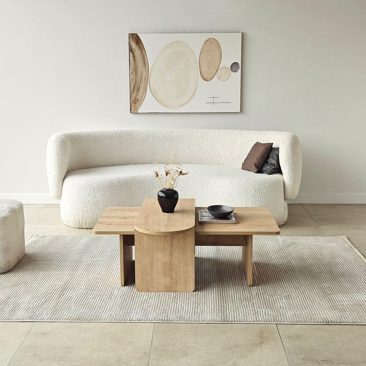 Habitat et Jardin Ensemble de table basse en bois  Paris  105 x 60 x 35 cm - Bronze