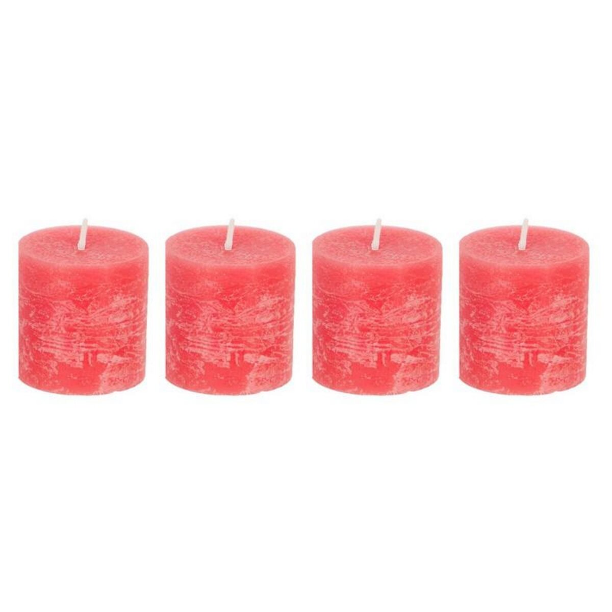 Lot de 4 Bougies Votives Rustic 4,5cm Blanc pas cher 