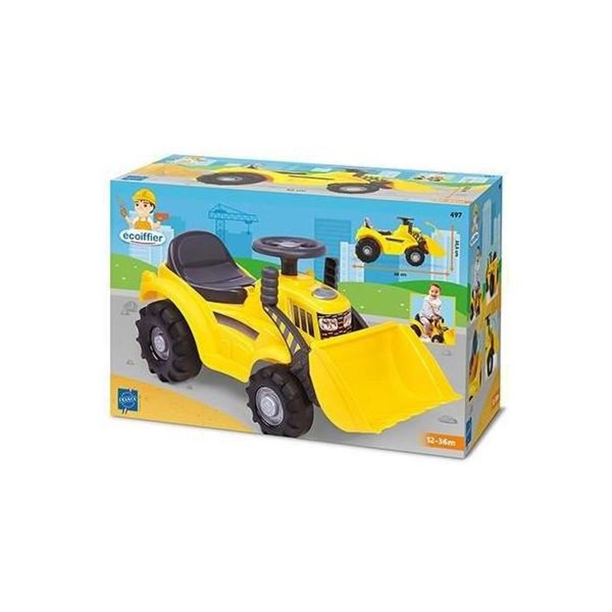 Voir la diapositive 3 : Ecoiffier Porteur Tracto pelle - ECOIFFIER - Jaune - Pour Enfant de 12 a 36 mois