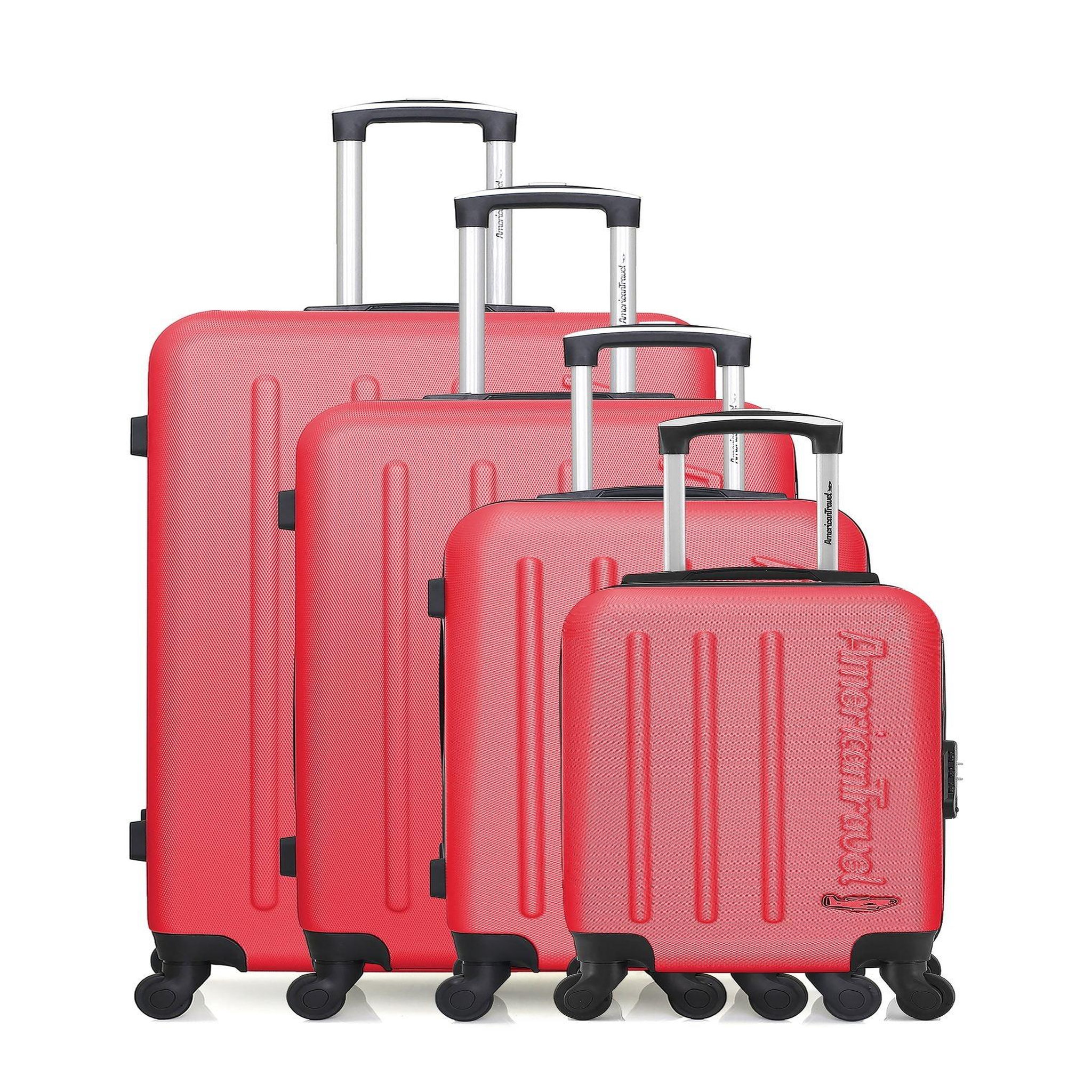 AMERICAN TRAVEL American travel - set de 4 valises bronx-m 75 cm 4 roues. Coloris disponibles : Gris, Noir