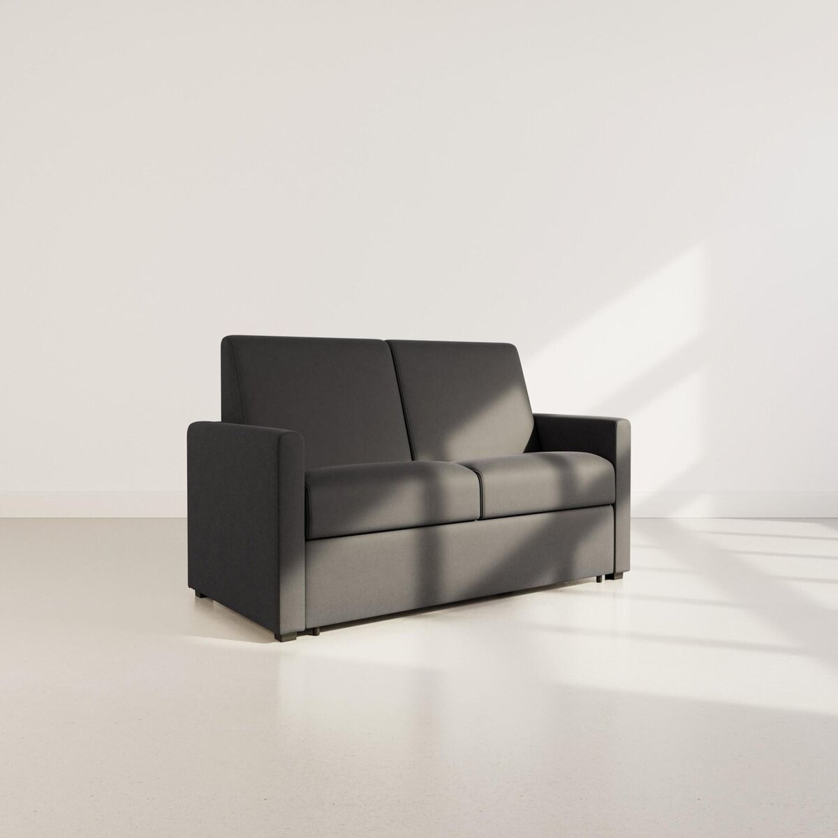 BEST MOBILIER Julia - canapé 3 places convertible express couchage quotidien 140 cm matelas 18 cm en tissu