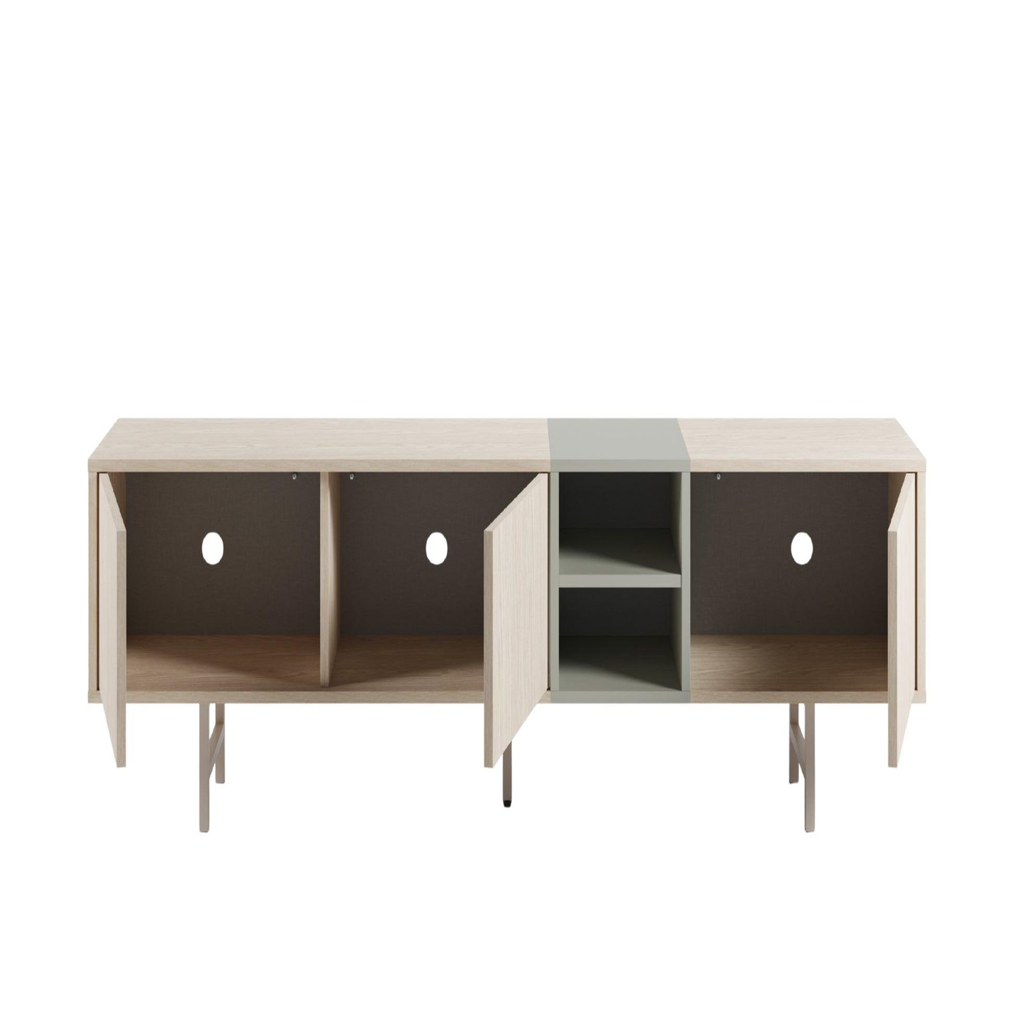 Voir la diapositive 6 : CASANOVA PARIS Carlo - meuble tv 180cm en mélamine beige