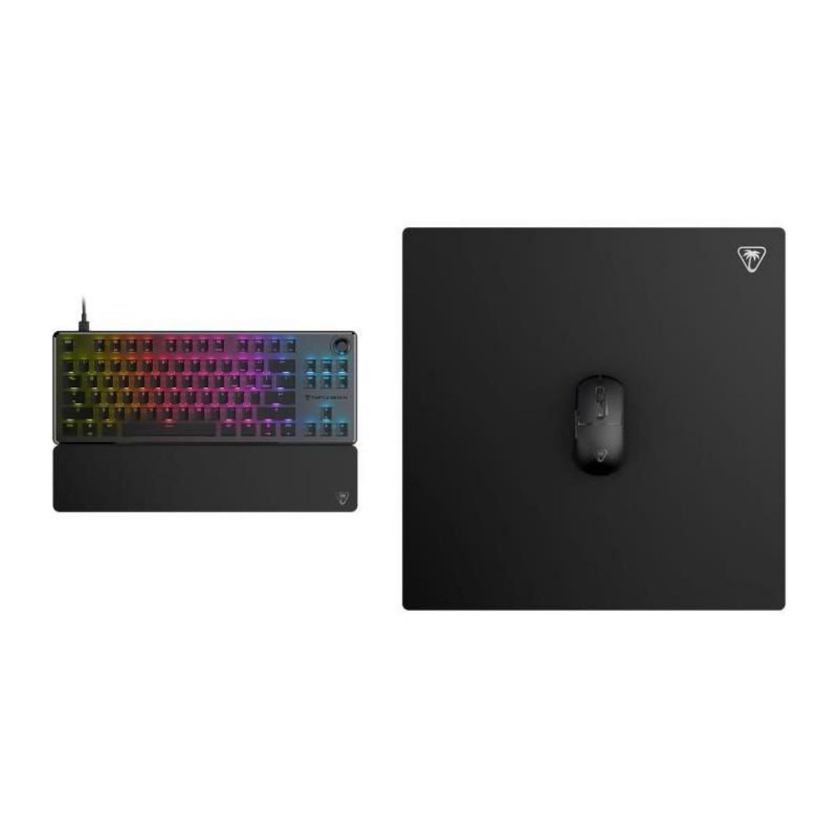 Turtle Beach Tapis de souris de jeu - Turtle Beach SenseCore Square - Surface micro-tissée, équilibré, confortable