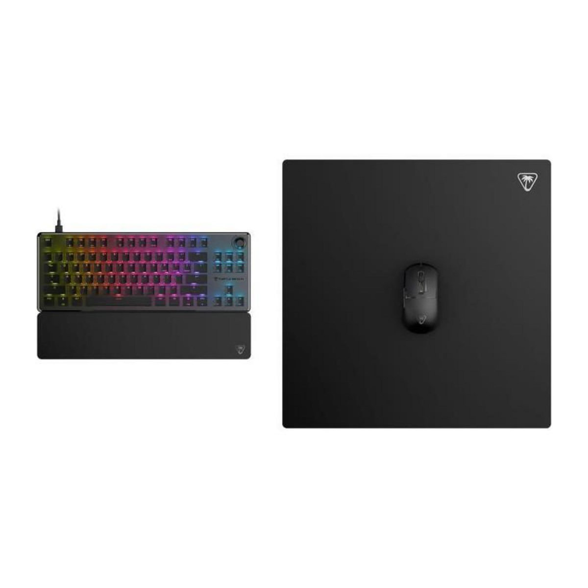 Turtle Beach Tapis de souris de jeu - Turtle Beach SenseCore Square - Surface micro-tissée, équilibré, confortable