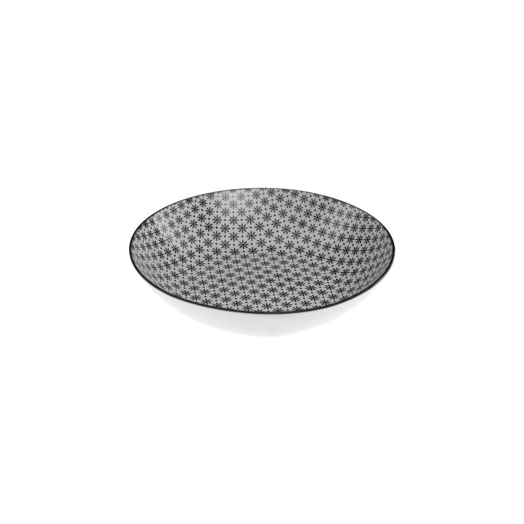 Voir la diapositive 5 : SECRET DE GOURMET Service de table 18 pièces  bohemia fleur  27cm noir