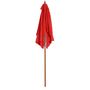 Voir la diapositive 4 : OUTSUNNY Parasol rectangulaire inclinable bois polyester haute densité 2L x 1,5l x 2,3H m rouge