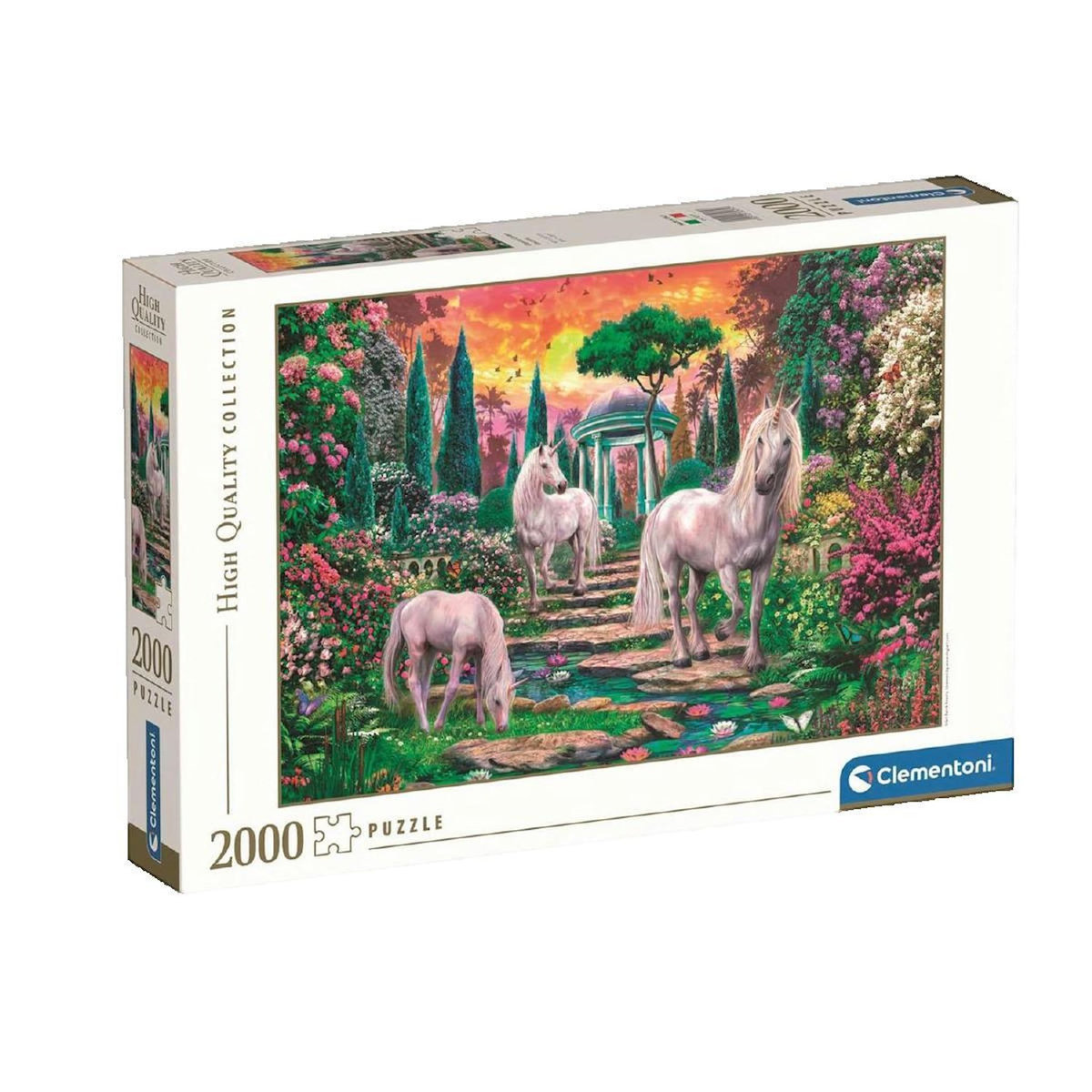 CLEMENTONI Puzzle Clementoni Licornes Jardin Classique 2000 pièces