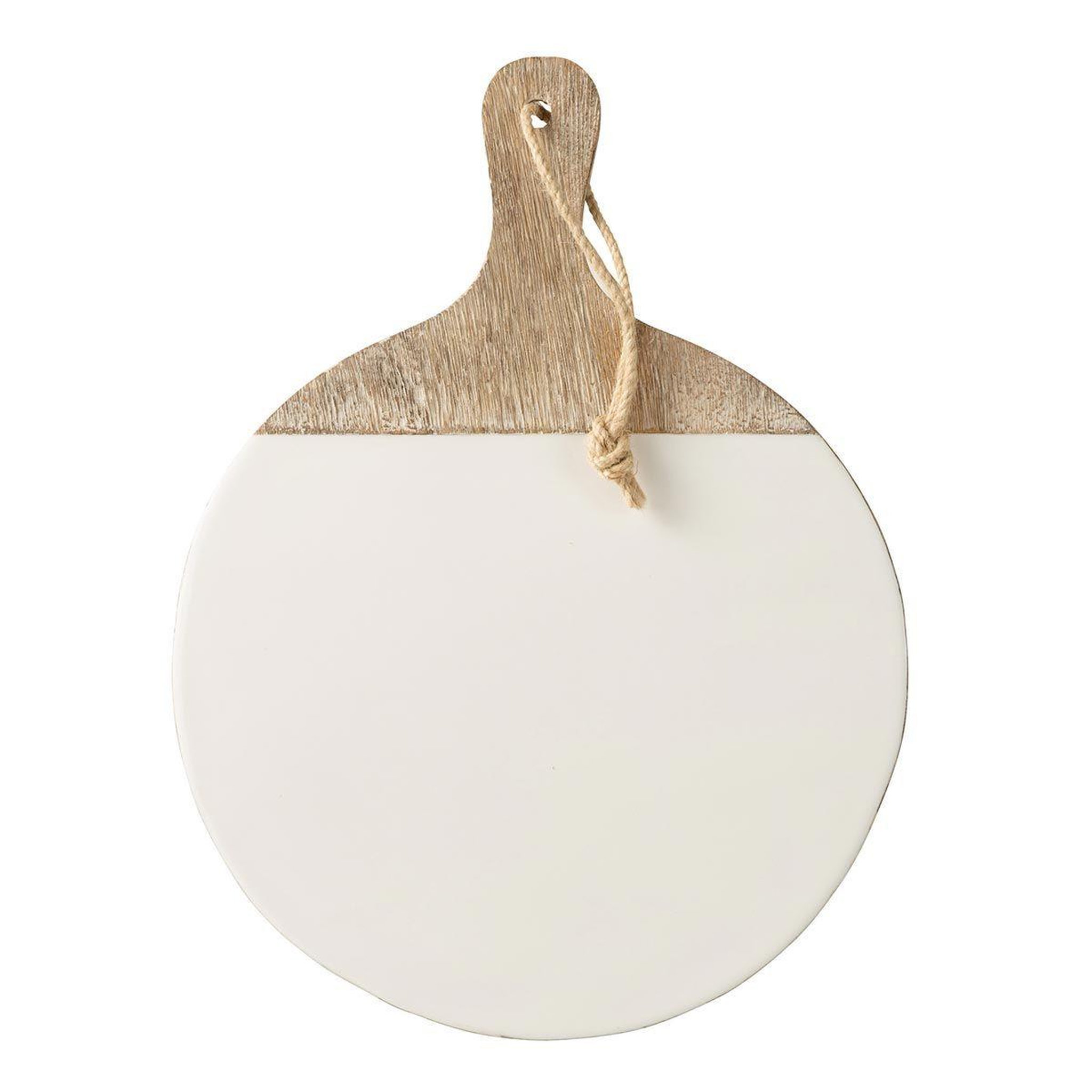 Voir la diapositive 2 : J-LINE Planche à découper en bois  aliments  40cm blanc