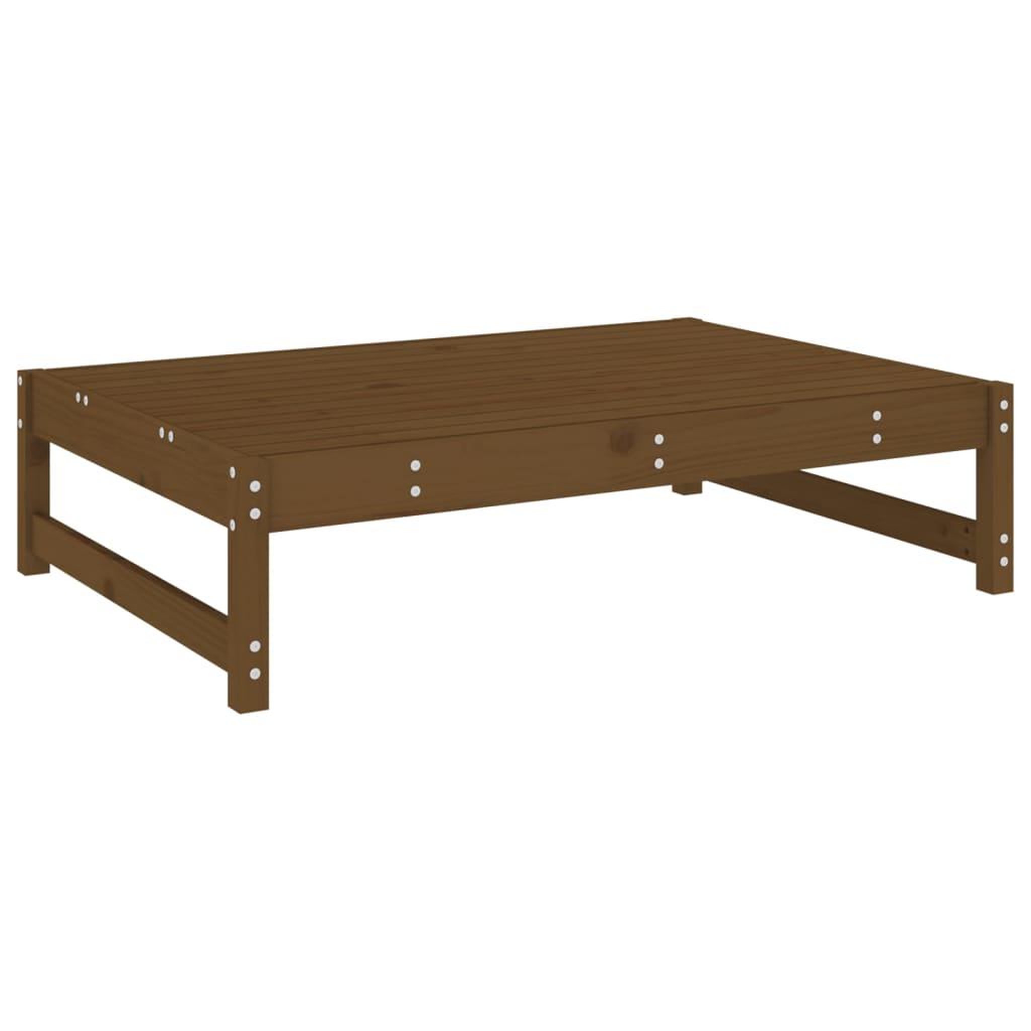 Voir la diapositive 2 : VIDAXL Repose-pied de jardin 120x80 cm marron miel bois de pin massif