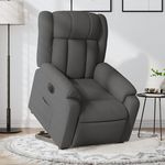 VIDAXL Fauteuil inclinable electrique gris fonce tissu
