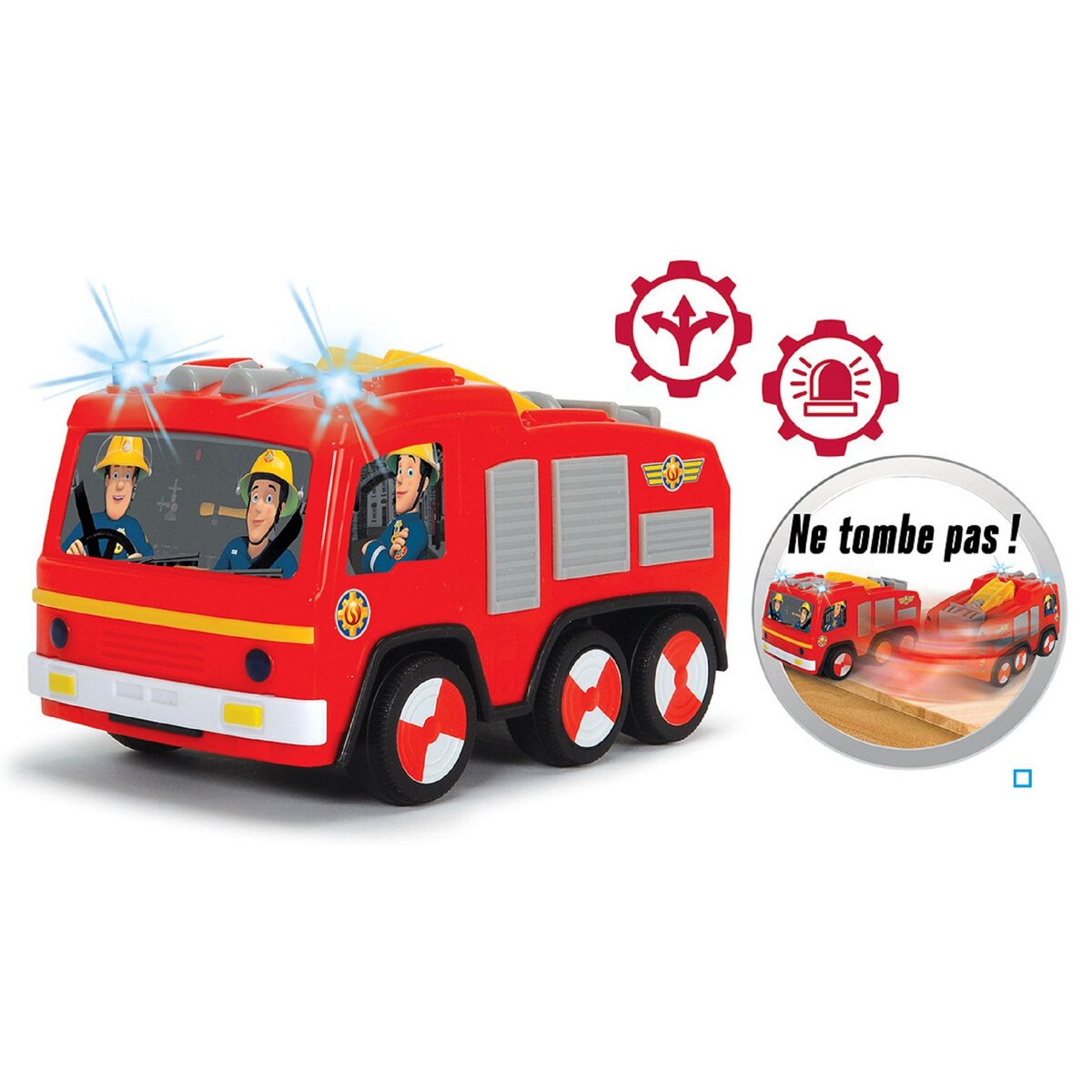 SMOBY Camion de pompier Jupiter - Sam Le Pompier pas cher 