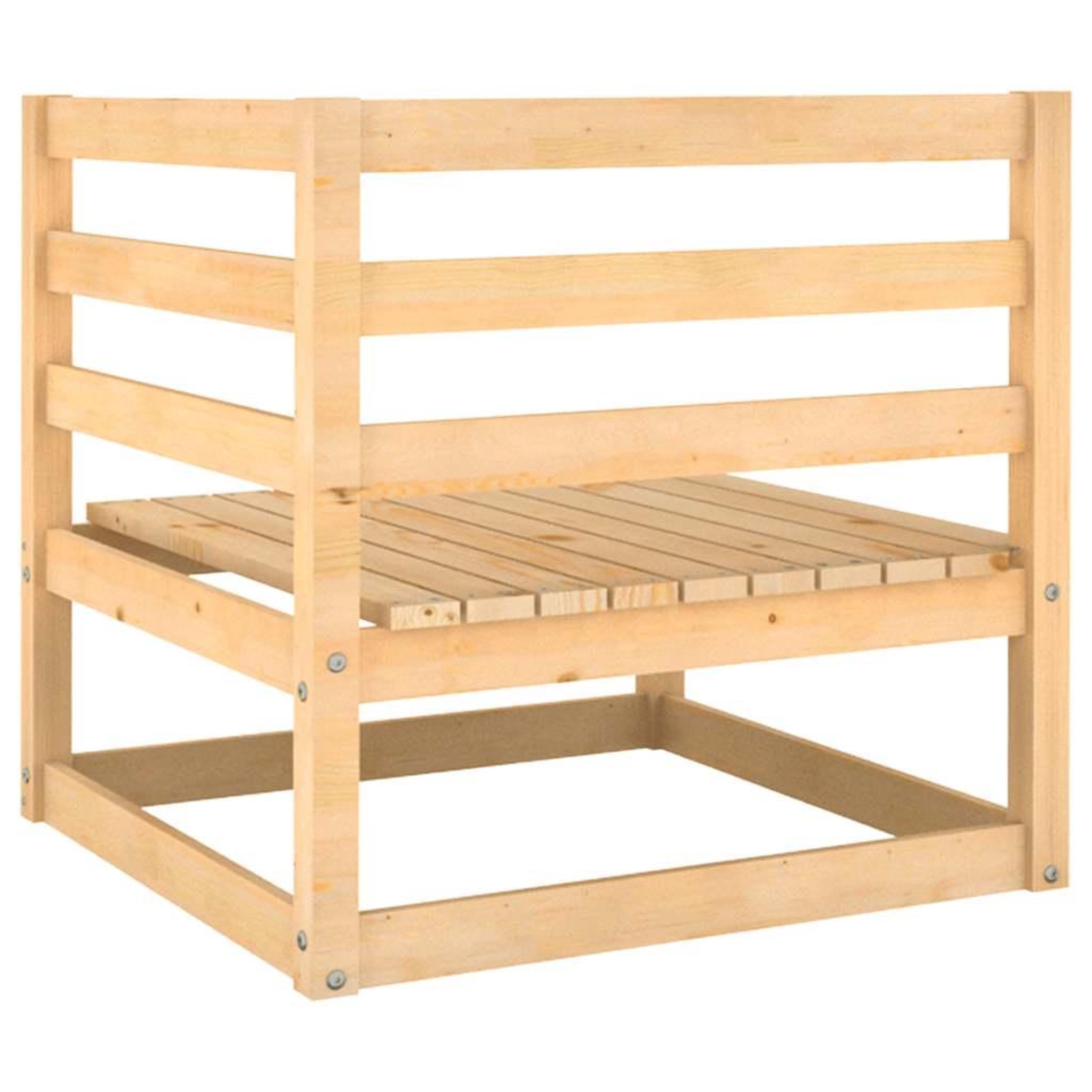 Voir la diapositive 4 : VIDAXL Canape 2 places de jardin avec coussins bois de pin massif