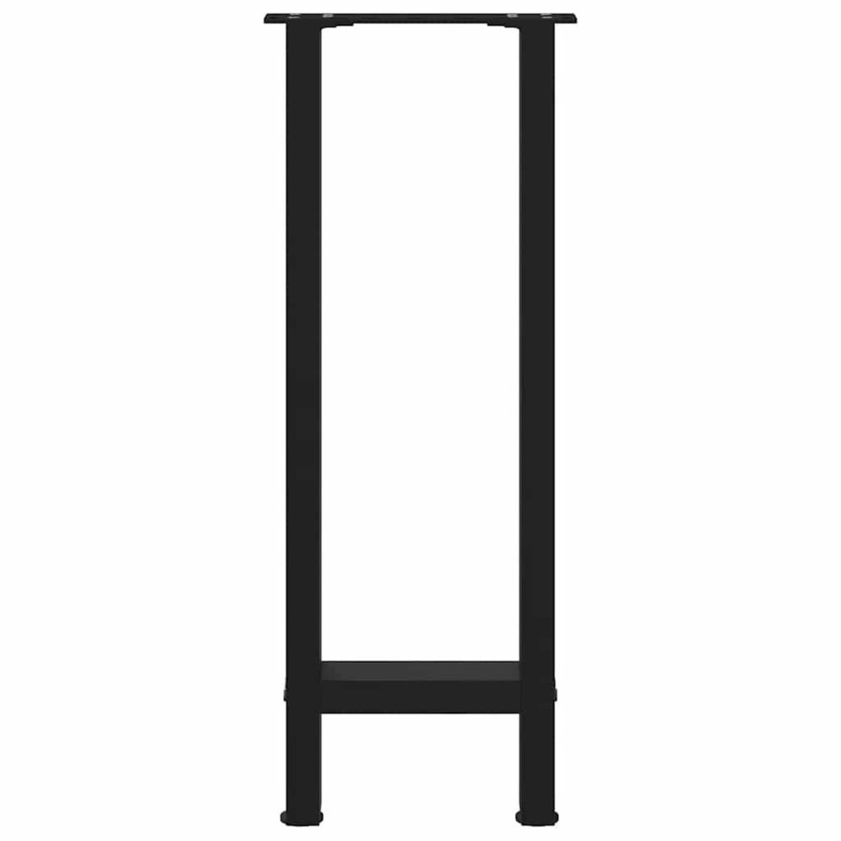 VIDAXL Pieds de table basse noir 2 pcs 38x(72-73) cm acier