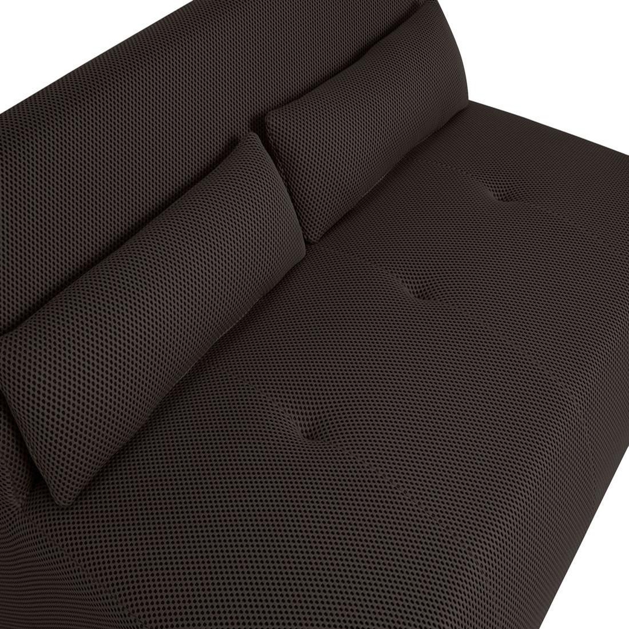 Voir la diapositive 5 : LISA DESIGN Onyx - canapé droit 2 places - en tissu mailles 3d
