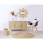 Voir la diapositive 3 : URBAN LIVING Miroir Marguerite Natural living en rotin - Diam 62 cm