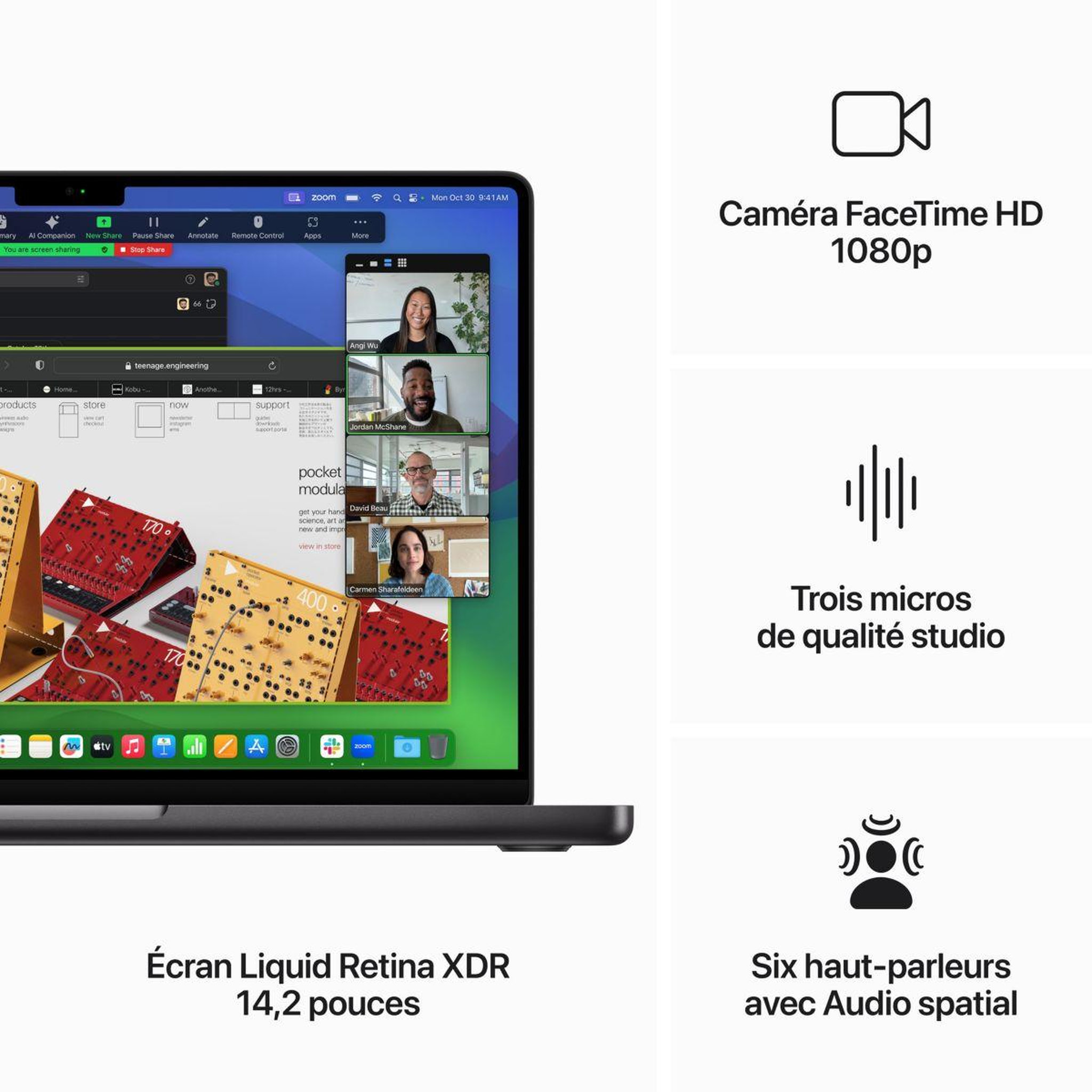 Voir la diapositive 5 : APPLE Ordinateur Apple Pro 14' M3 Max 36Go RAM 1To SSD Noir