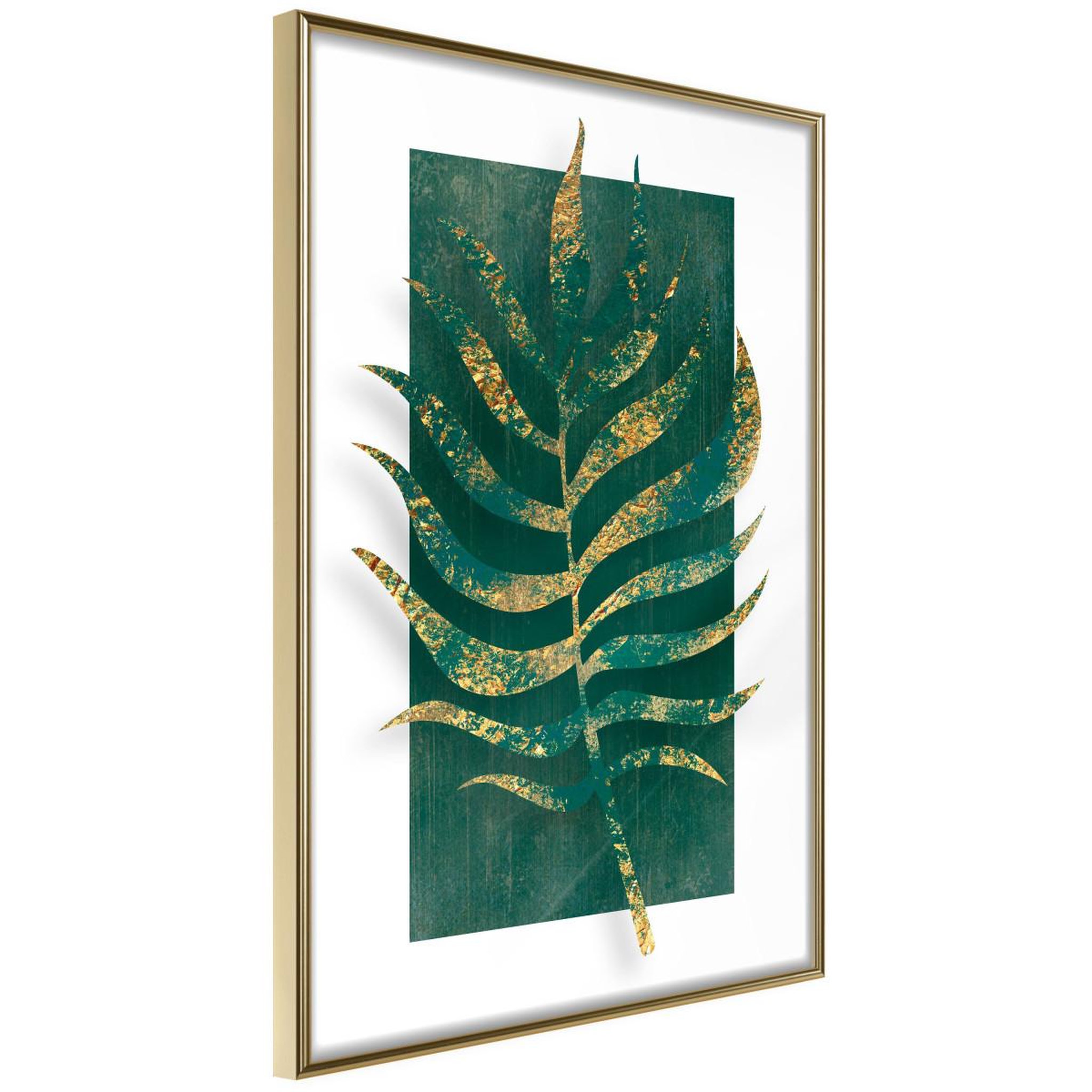 Voir la diapositive 1 : Paris Prix Affiche Murale Encadrée  Gilded Palm Leaf