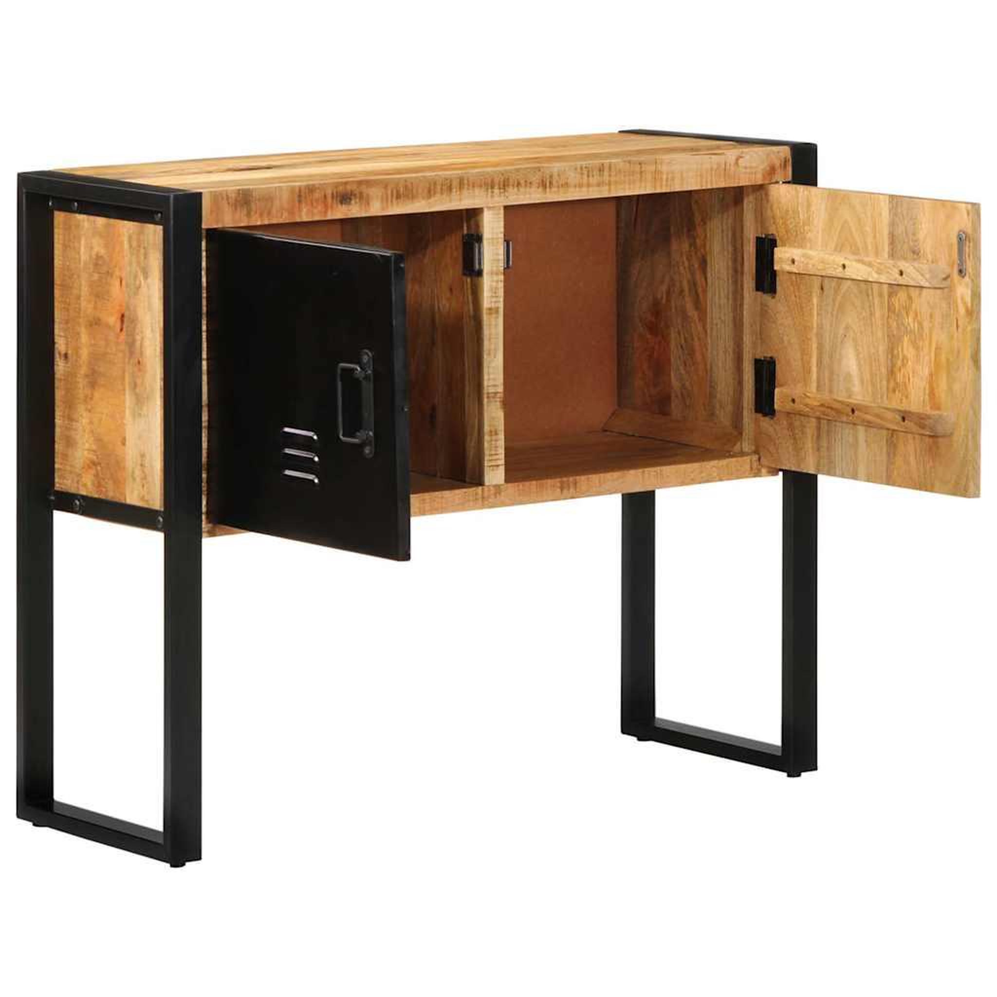 Voir la diapositive 5 : VIDAXL Armoire de console 90x35x75 cm bois de manguier massif brut