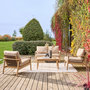 Voir la diapositive 2 : SWEEEK Salon de jardin bois d'acacia et cordes 4 places naturel - Lazuli