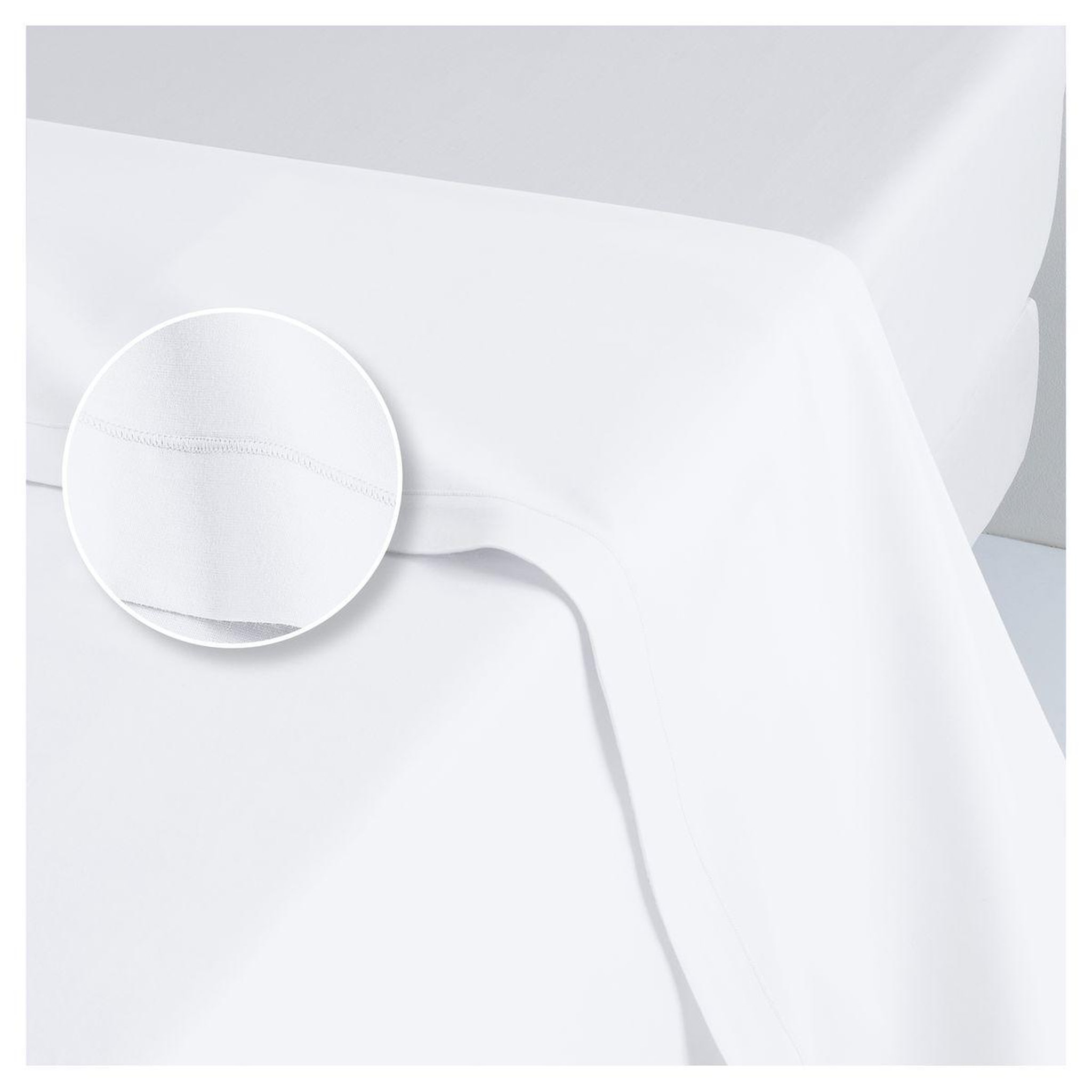 Voir la diapositive 1 : ACTUEL Drap plat uni en coton 57 fils - collection permanente
