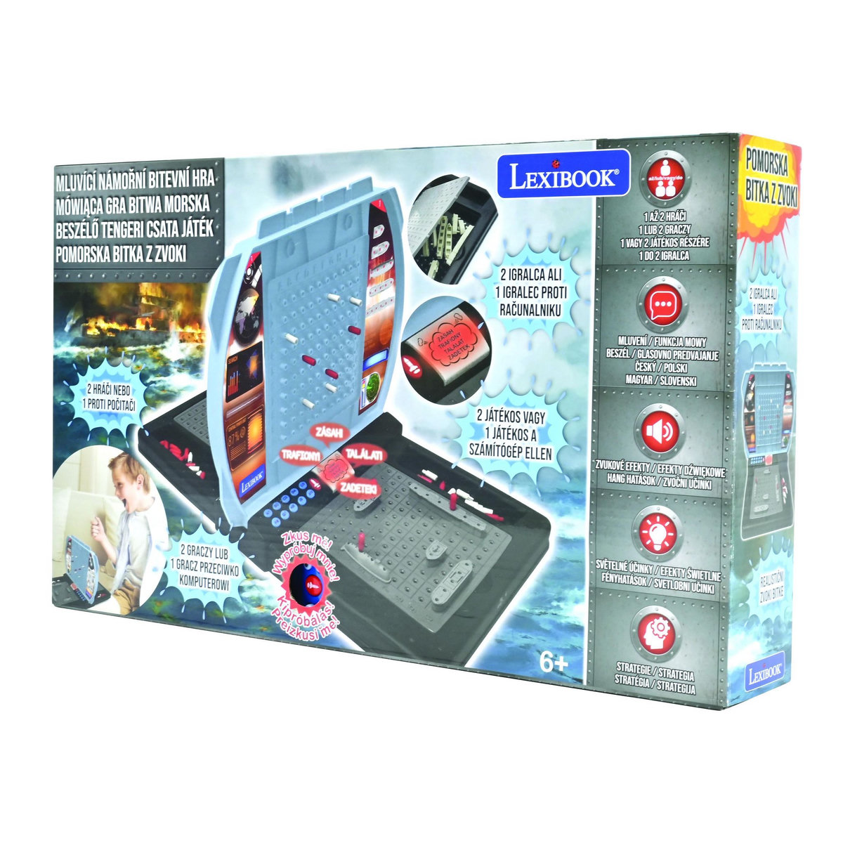 Lexibook Bataille navale électronique parlante lumineuse (CZ/PL/HU/SL)