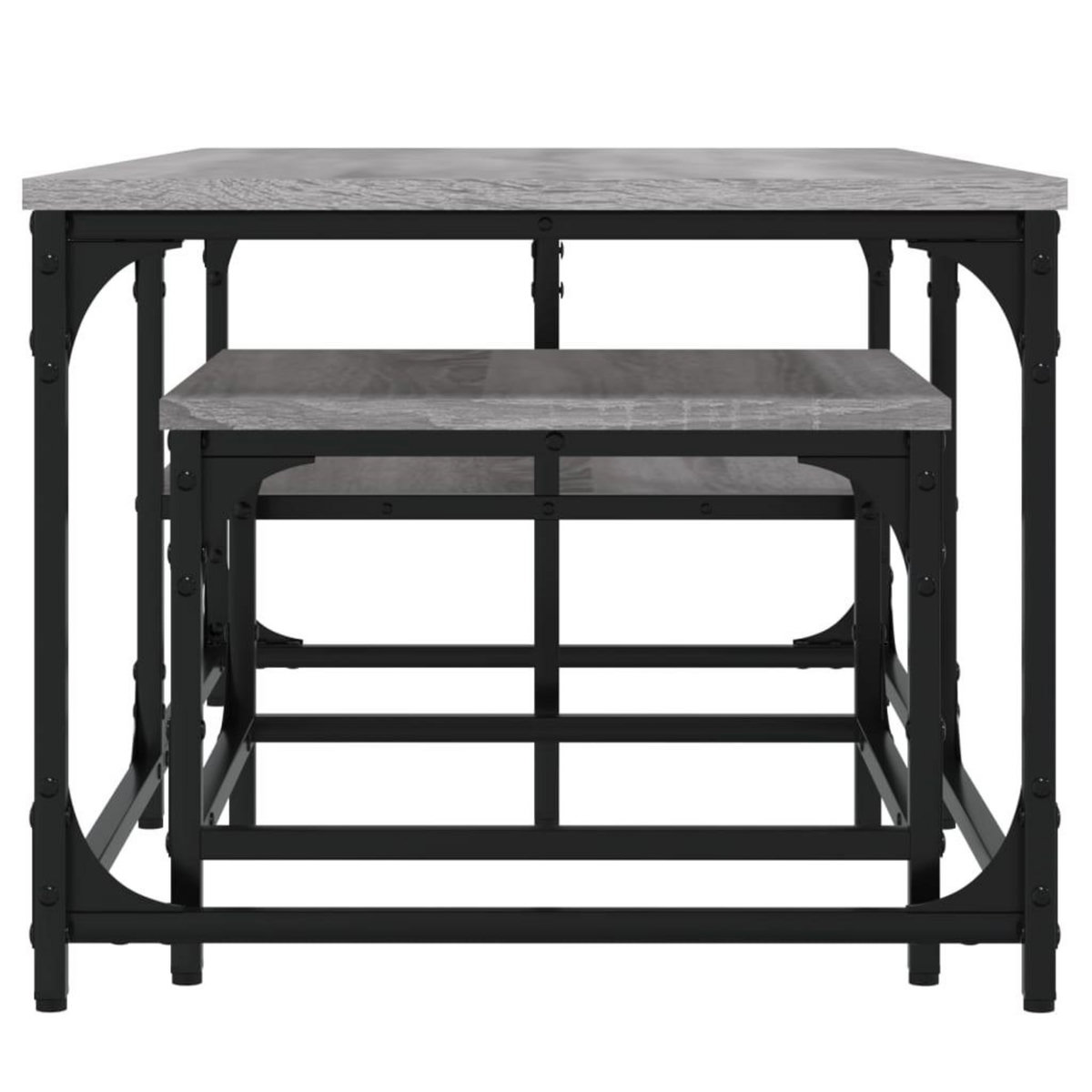 VIDAXL Tables basses gigognes 2 pcs sonoma gris bois d'ingenierie