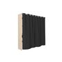 Voir la diapositive 6 : EKIPA Dressing avec rideau - Decor chene jackson et noir - L 198 x P 48 x H 203 cm - COMO
