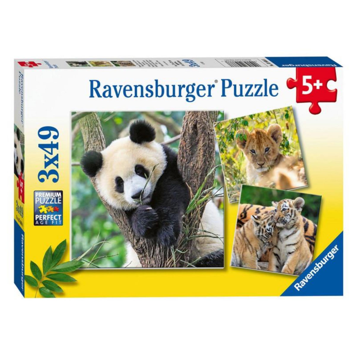 RAVENSBURGER Ravensburger Puzzle Panda, Tiger and Lion, 3x49st. 56668
