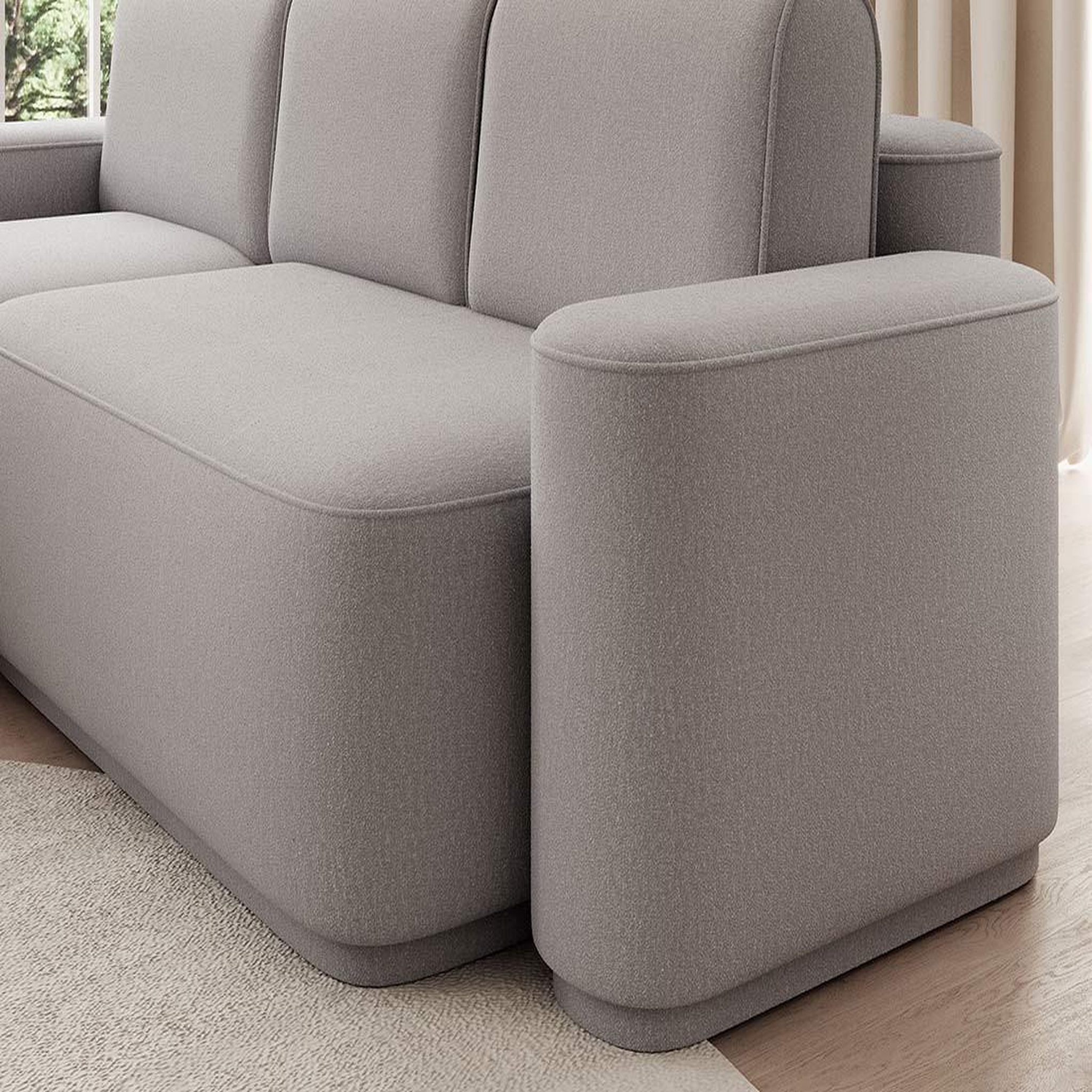 Voir la diapositive 4 : BEST MOBILIER Sam - canapé d'angle gauche 4 places convertible avec coffre en tissu